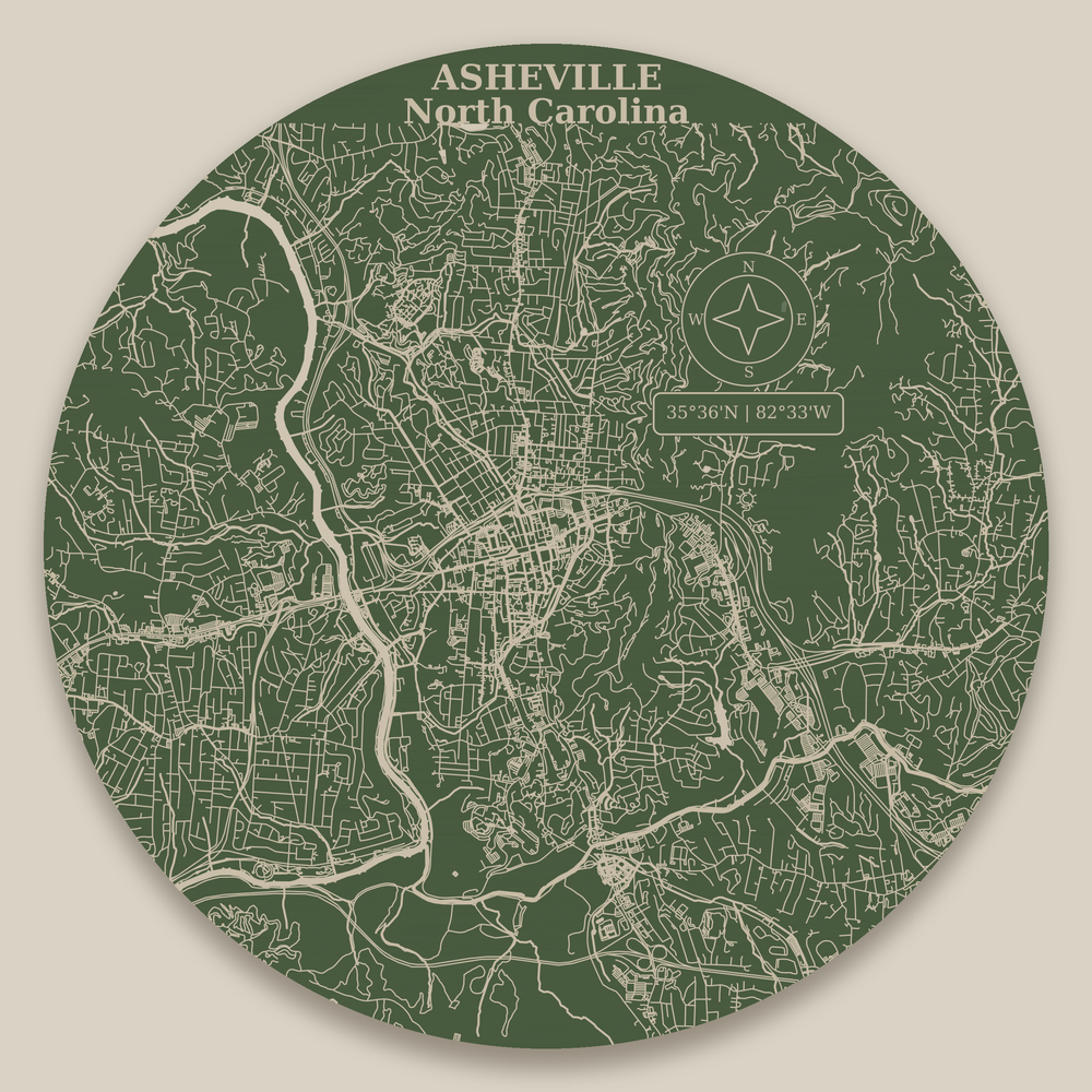 Asheville Forest-Green Map 12 in