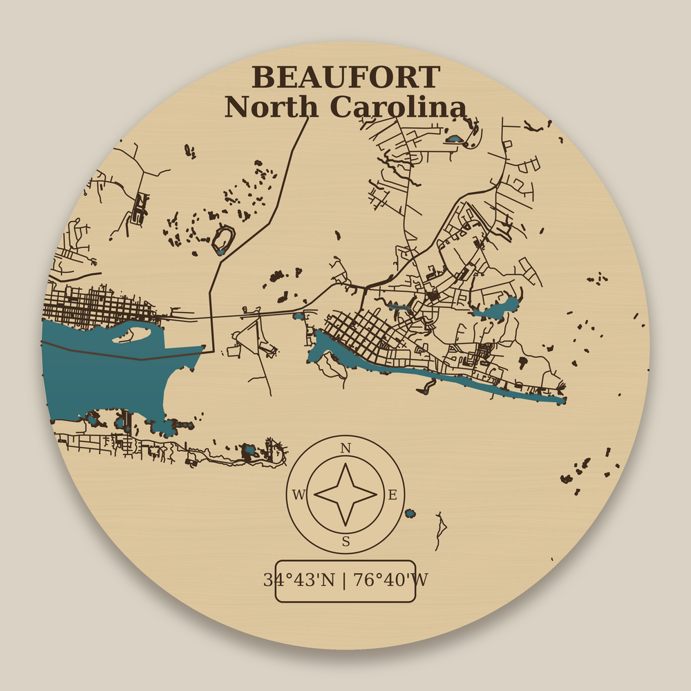 Beaufort NC Resin Map 8 in