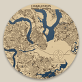 Charleston Harbor Resin Map 12 in