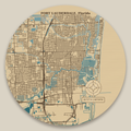 Fort Lauderdale Canals Resin Map 12 in