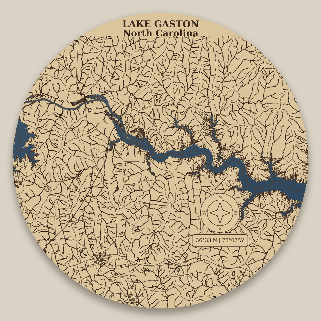 Lake Gaston Resin Map 12 in
