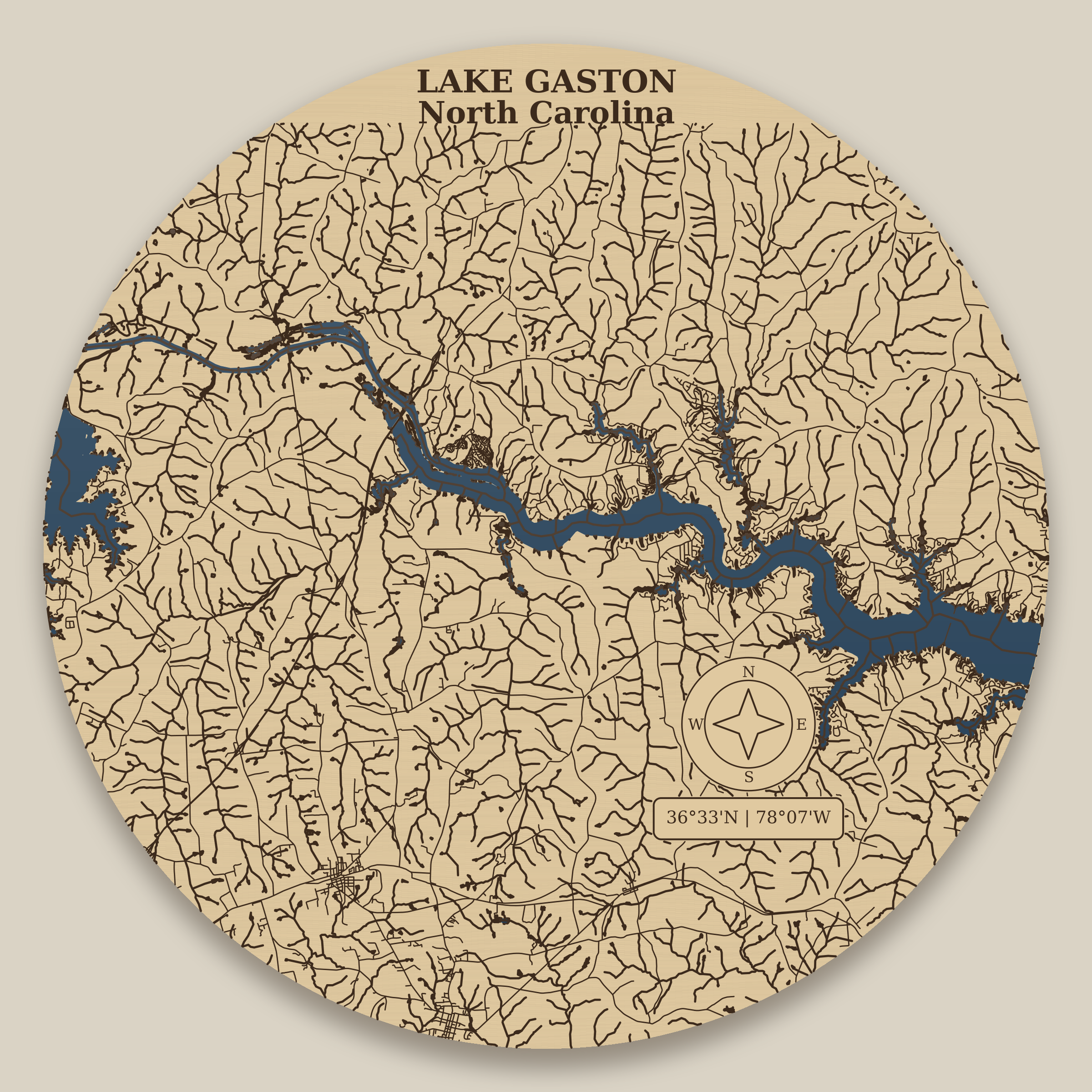 Lake Gaston Resin Map 12 in
