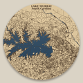 Lake Murray South Carolina Resin Map 12 in