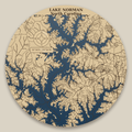 Lake Norman Resin Map 12 in