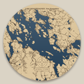 Lake Winnipesaukee Resin Map 12 in