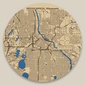Minneapolis Chain of Lakes Resin Map 12 in