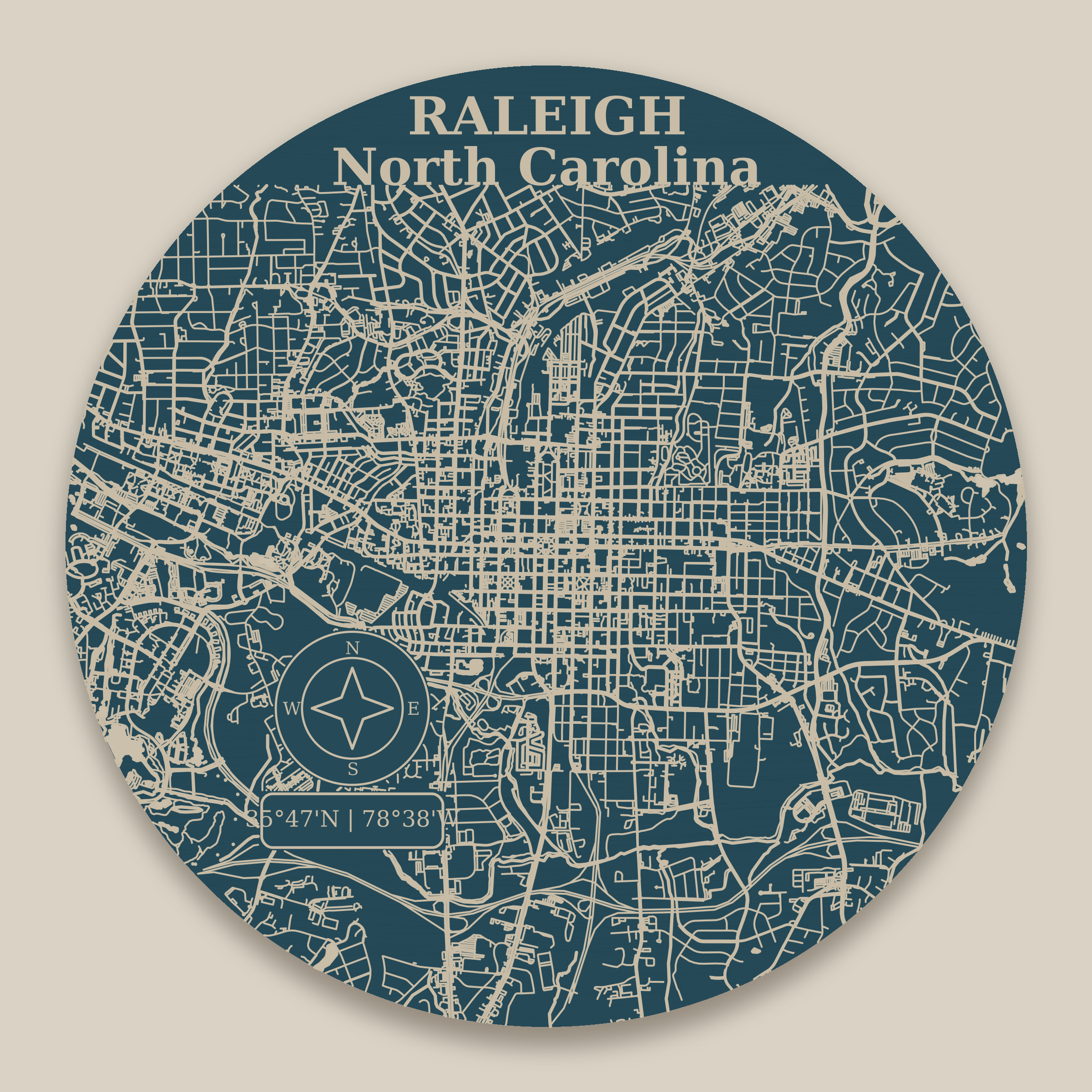 Raleigh Petrol-Blue Map 8 in
