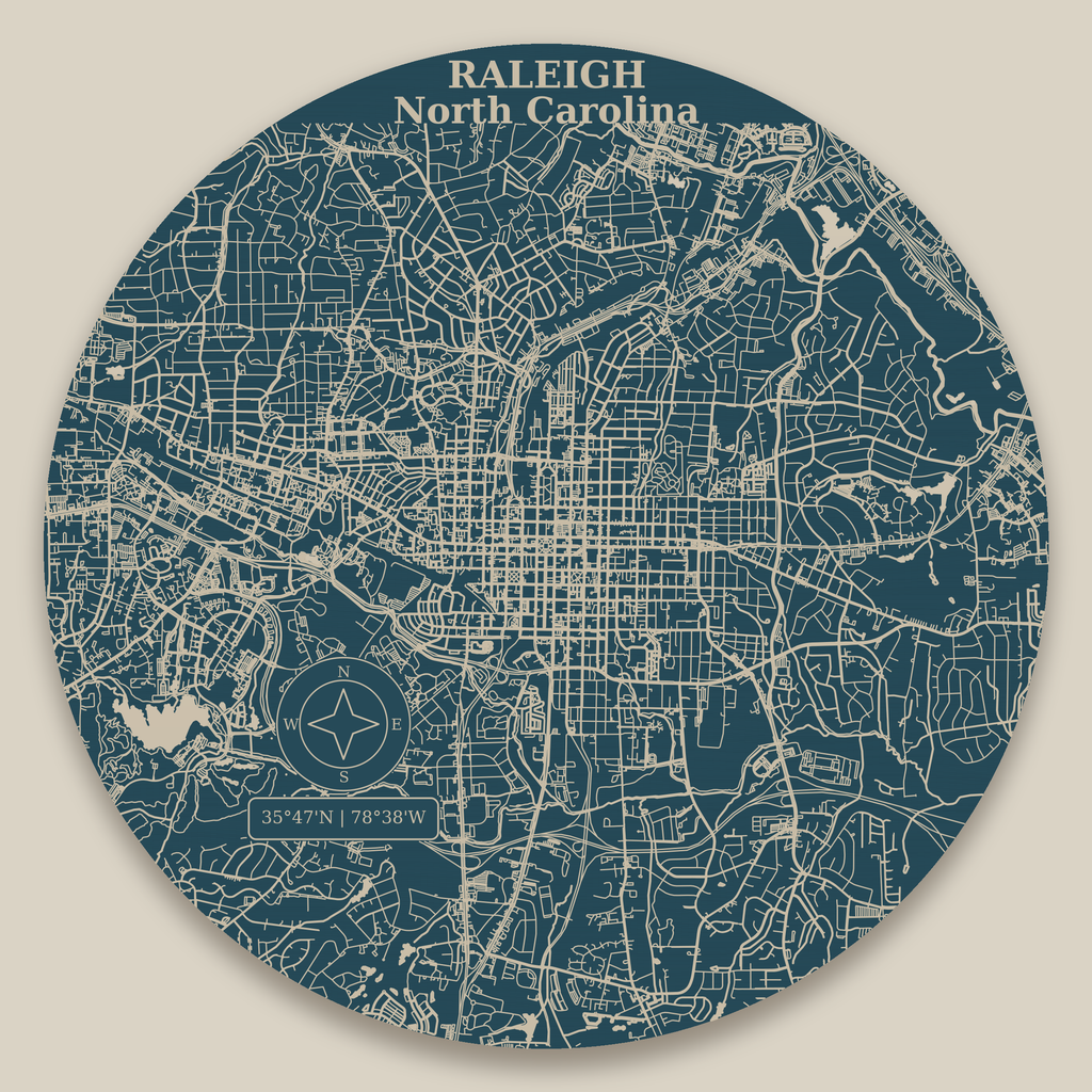 Raleigh Petrol-Blue Map 12 in