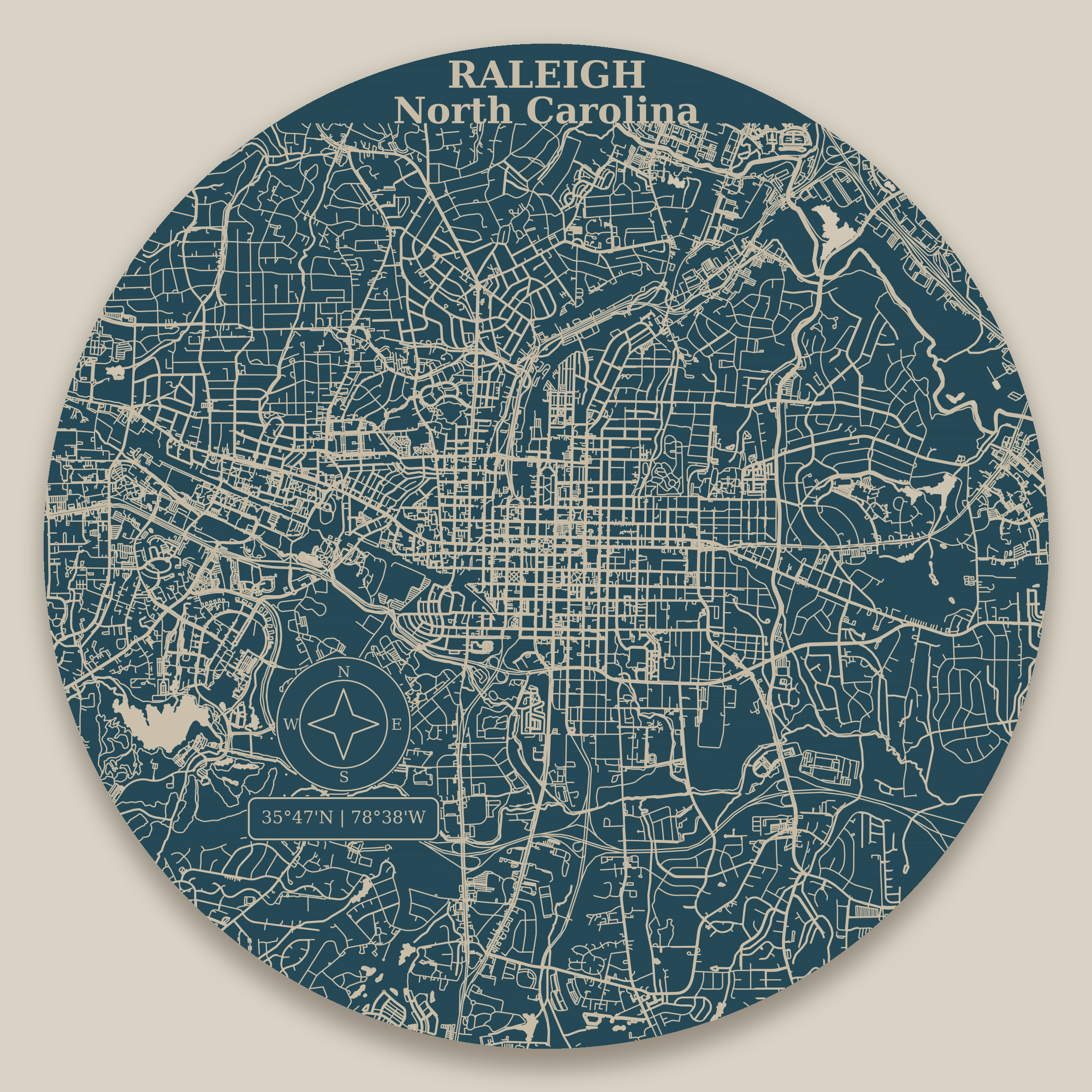 Raleigh Petrol-Blue Map 12 in